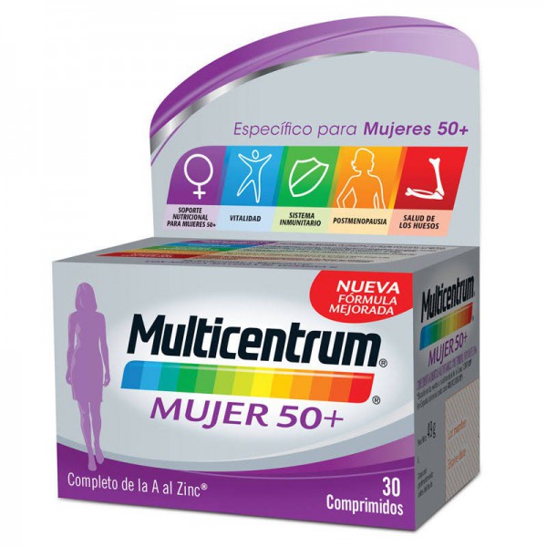Multicentrum - 30 Comprimidos Mujer 50+