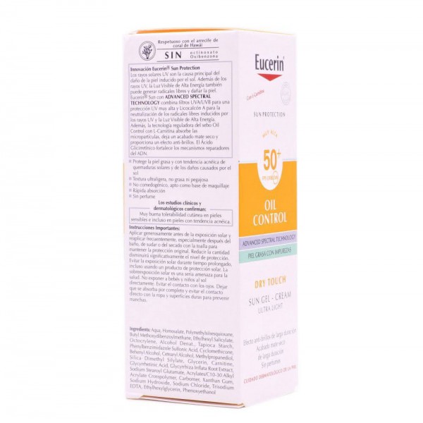 Eucerin Sun Gel Crema Oil Control SPF50+ 50ml