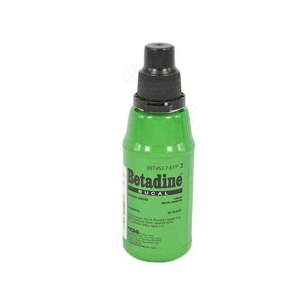 BETADINE BUCAL SOLUCION, 1 frasco de 125 ml