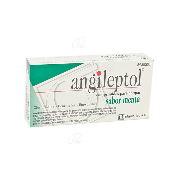 ANGILEPTOL COMPRIMIDOS PARA CHUPAR SABOR MENTA, 30...