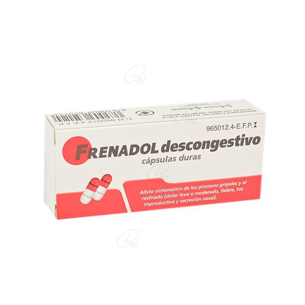 FRENADOL DESCONGESTIVO CAPSULAS DURAS, 6 cápsulas
