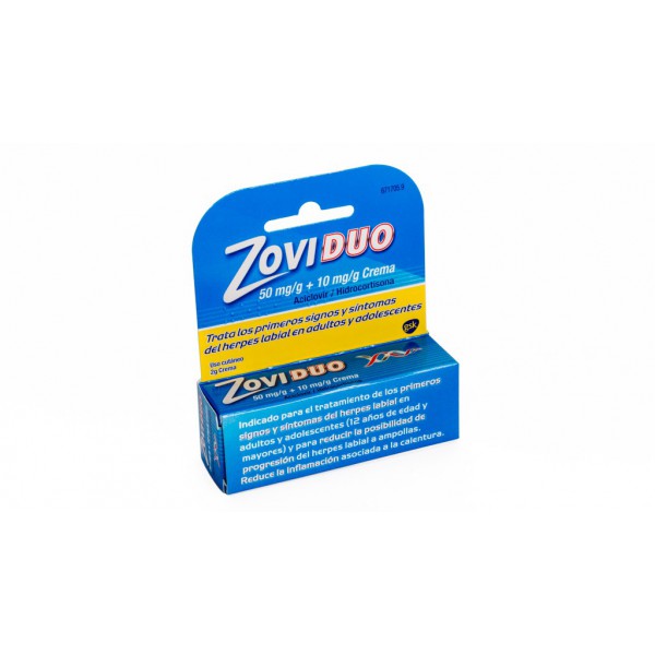 ZOVIDUO 50/10 MG/G CREMA 1 TUBO 2 G