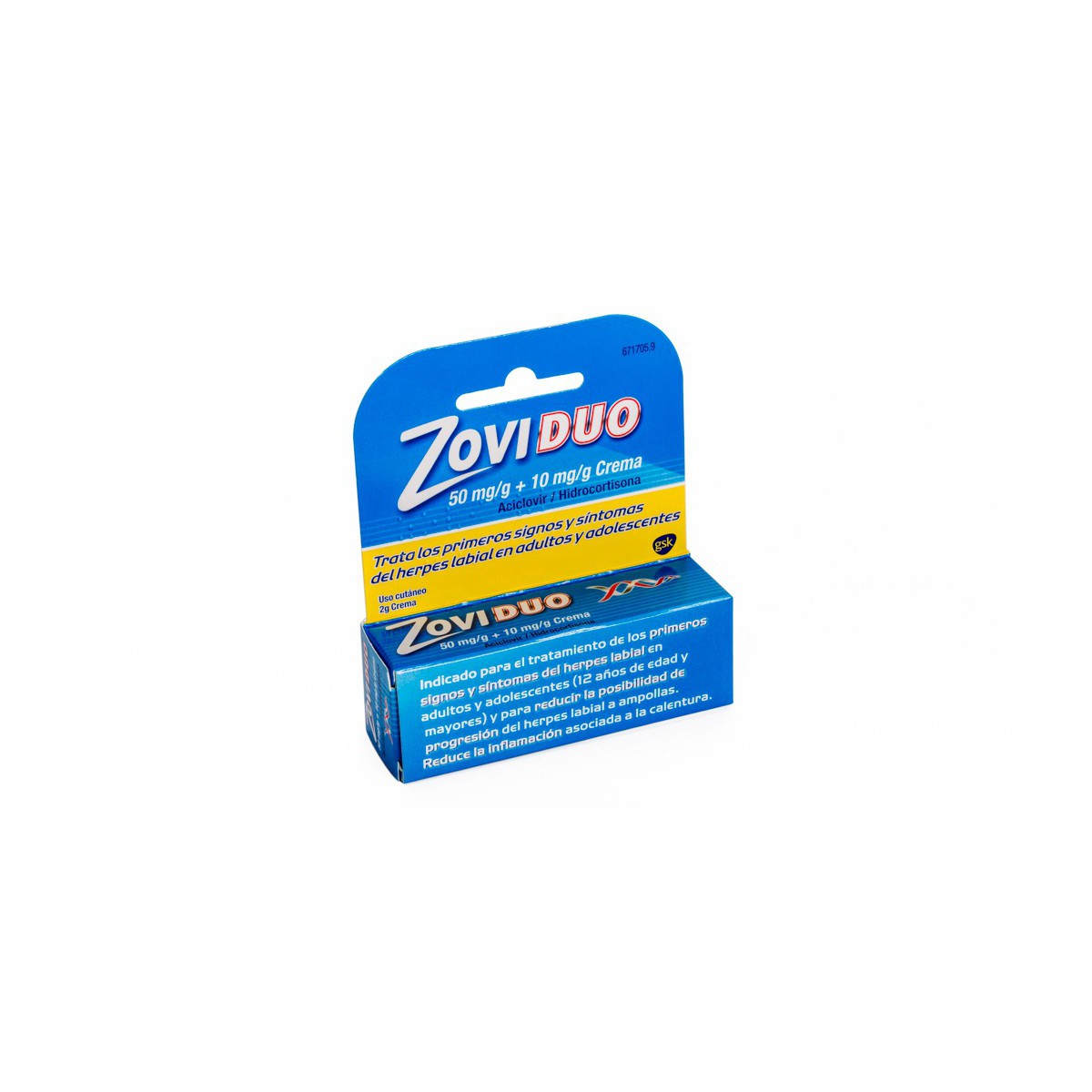 ZOVIDUO 50/10 MG/G CREMA 1 TUBO 2 G