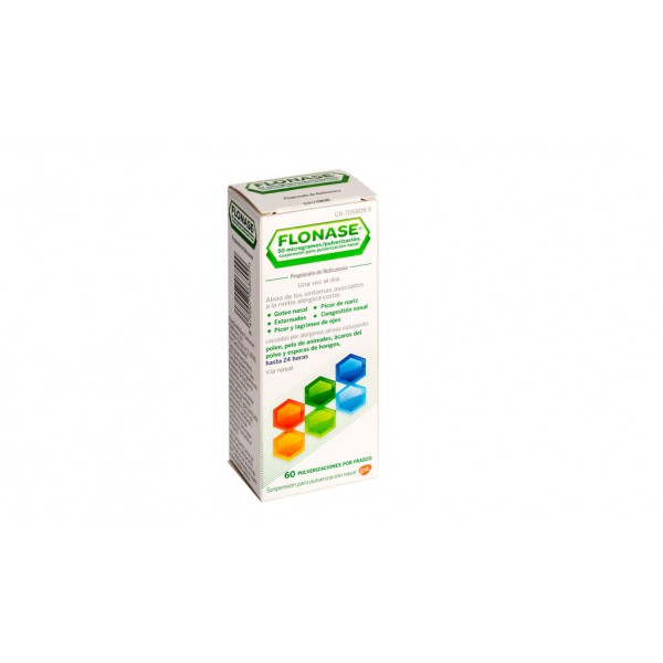 FLONASE 50 MCG/PULSACION NEBULIZADOR NASAL 60 DOSIS