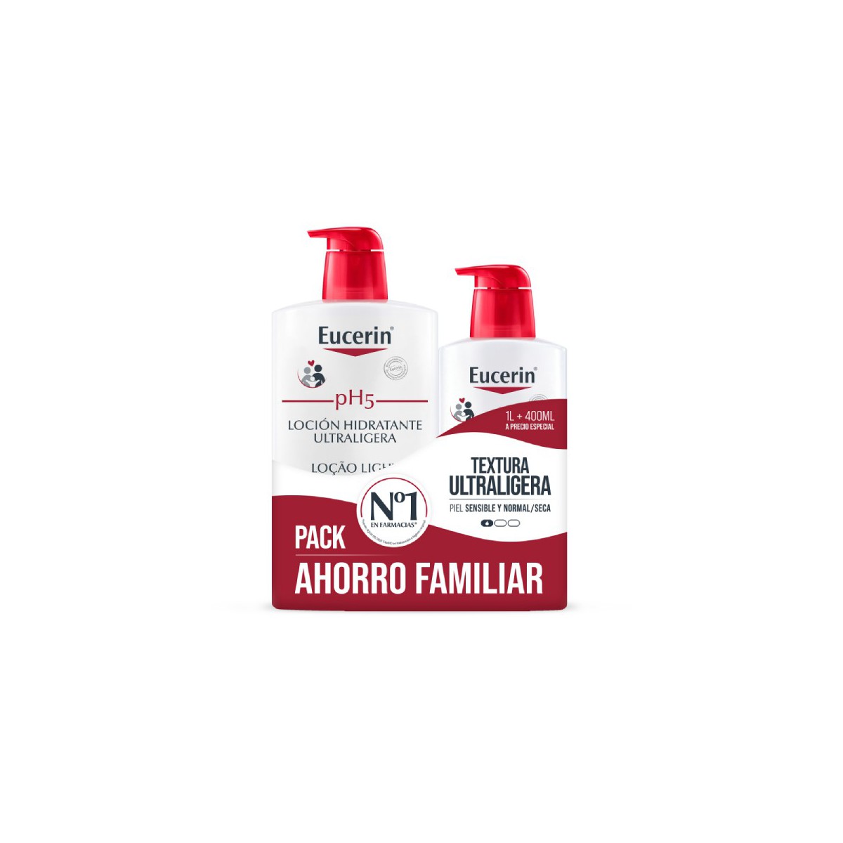 EUCERIN LOCION ULTRALIGERA 1L + 400ML